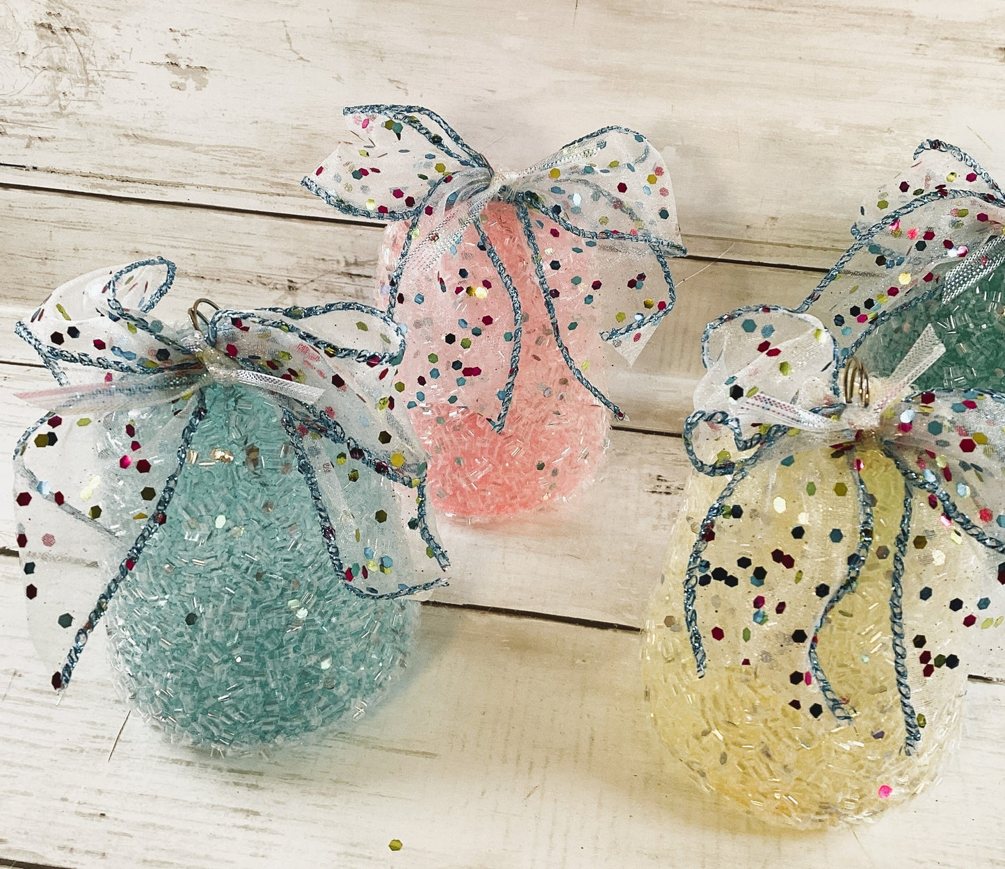 AGD Christmas Decor - Pastel 4-inch Gumdrop Ornaments 9pc Set