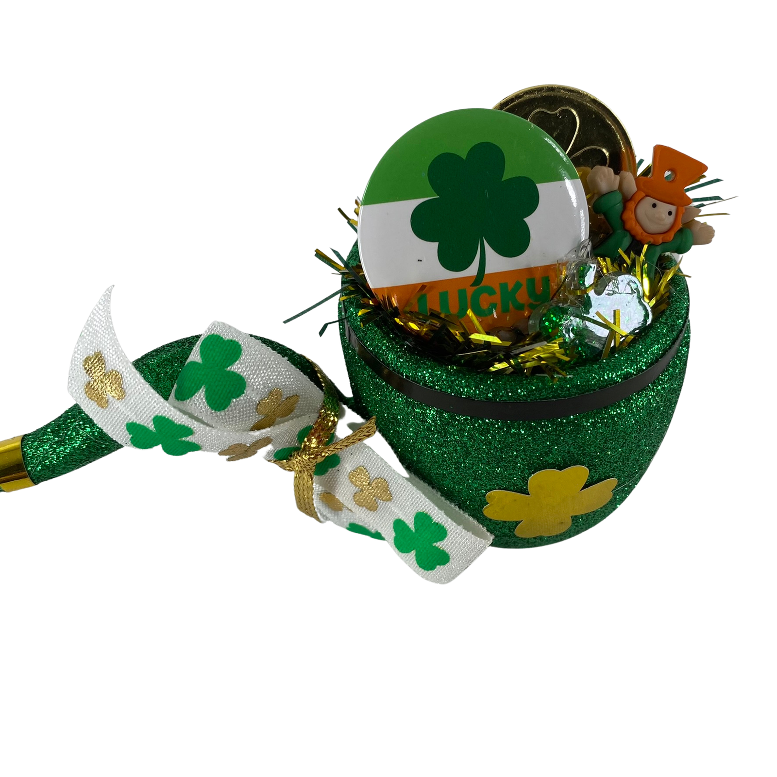 AGD St Patrick's Decor - Lucky Leprechaun Mini Leprechaun Pipe Display