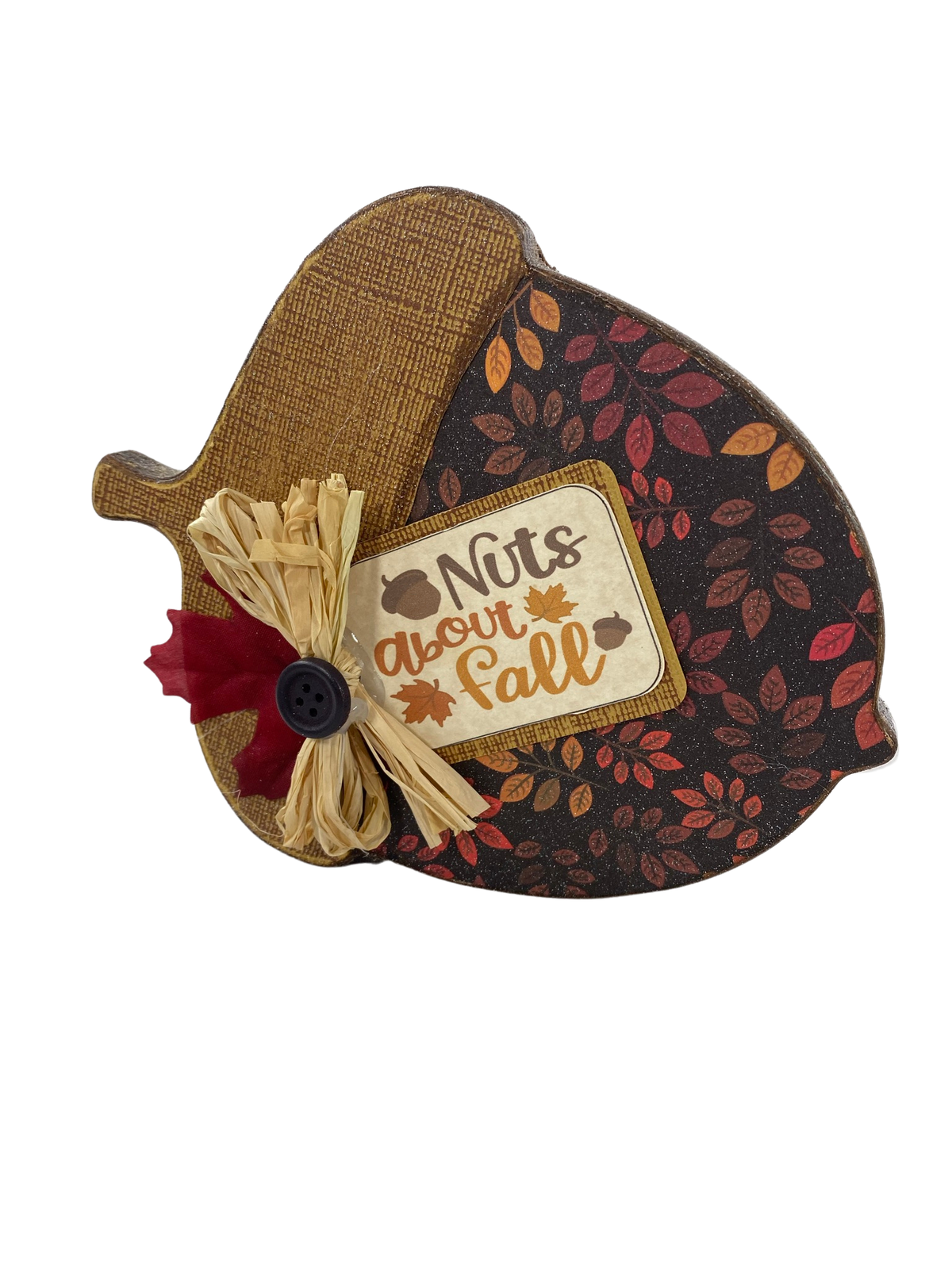 AGD Fall Decor - Snarky Autumn Sayings Reversible Chunky Acorn Sitters 3pc Set