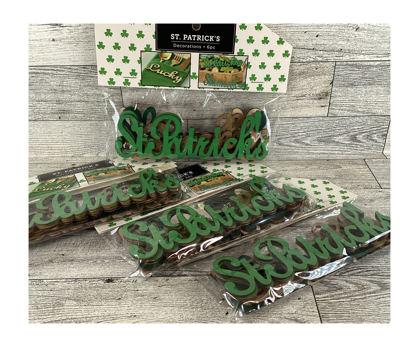 HLSt Patrick's Craft Supplies - Wood Die Cut Words 4 Sets