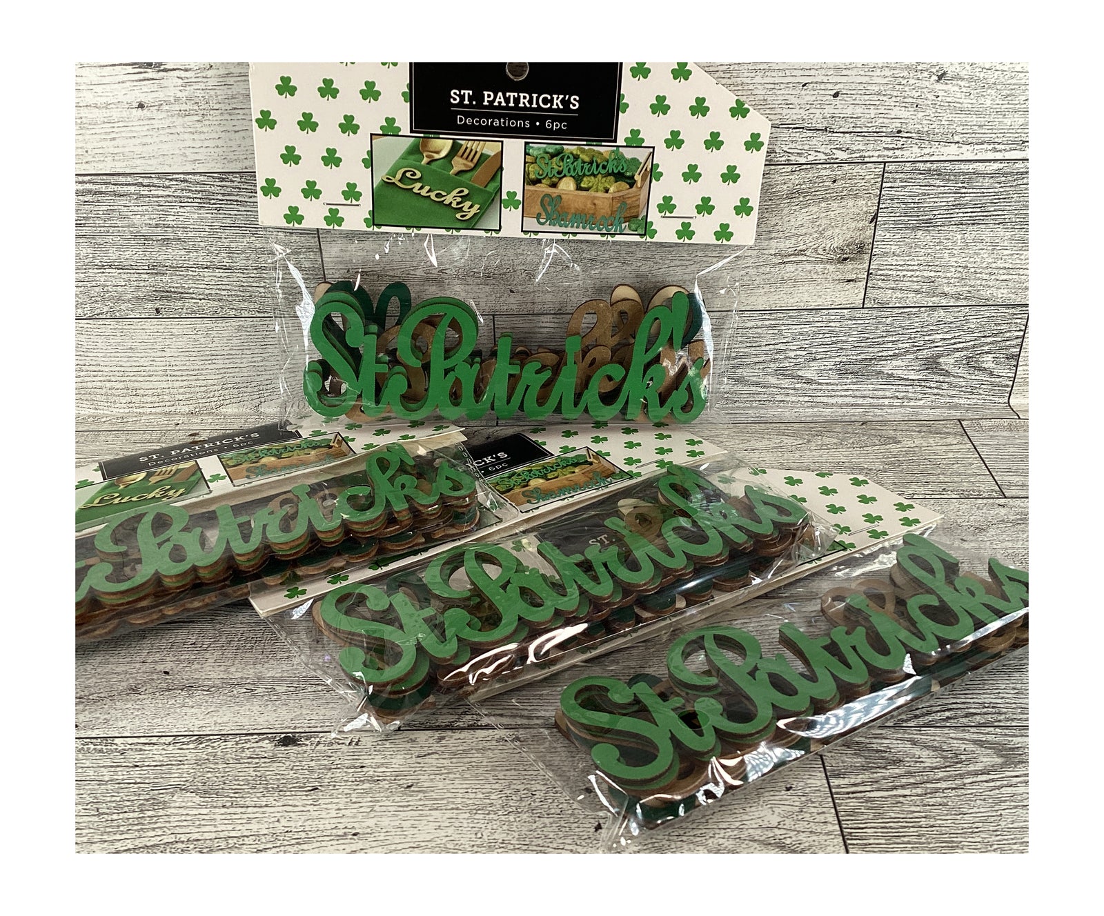 HLSt Patrick's Craft Supplies - Wood Die Cut Words 4 Sets