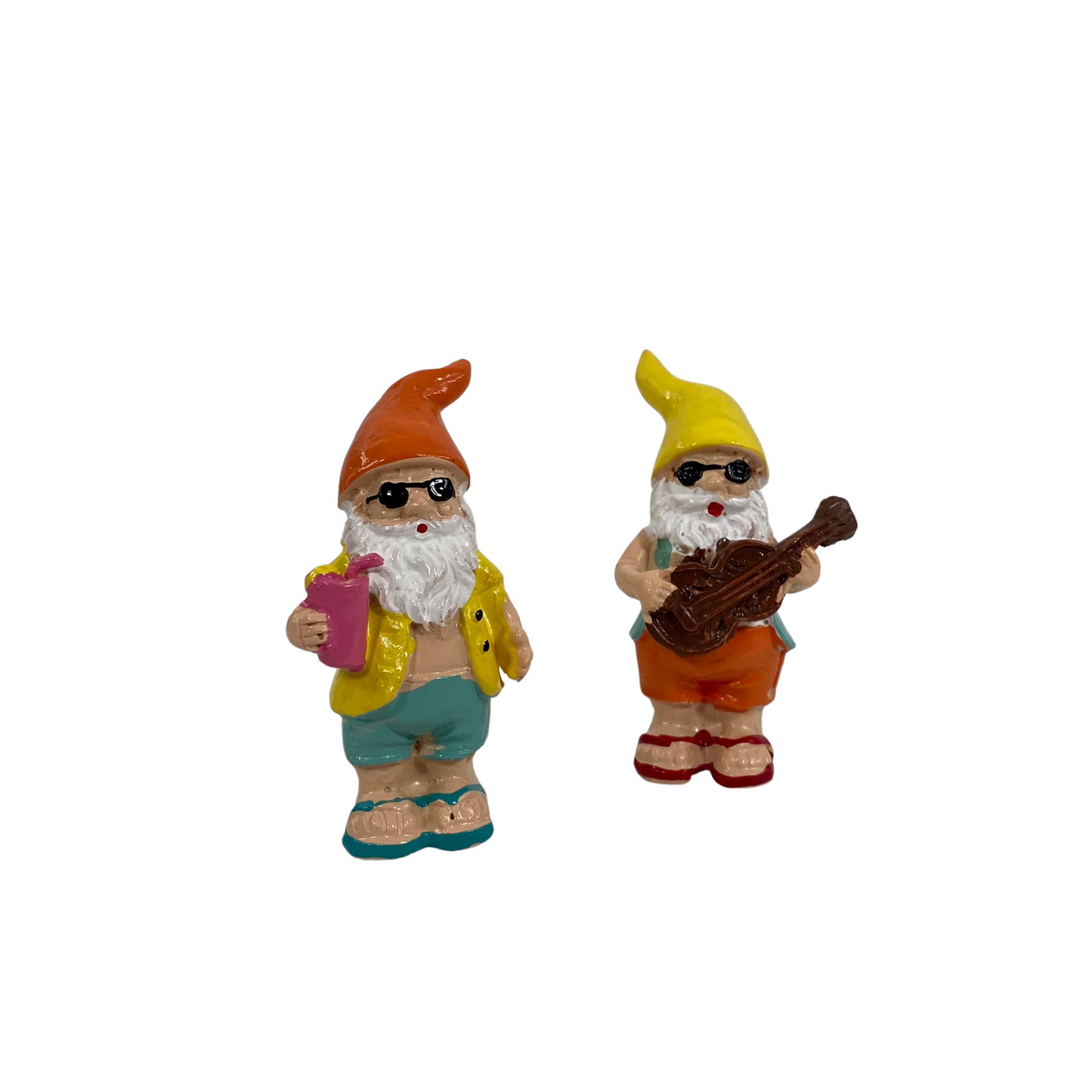 Summer Decor - Welcome Sign with Miniature Sunshine Resin Gnomes