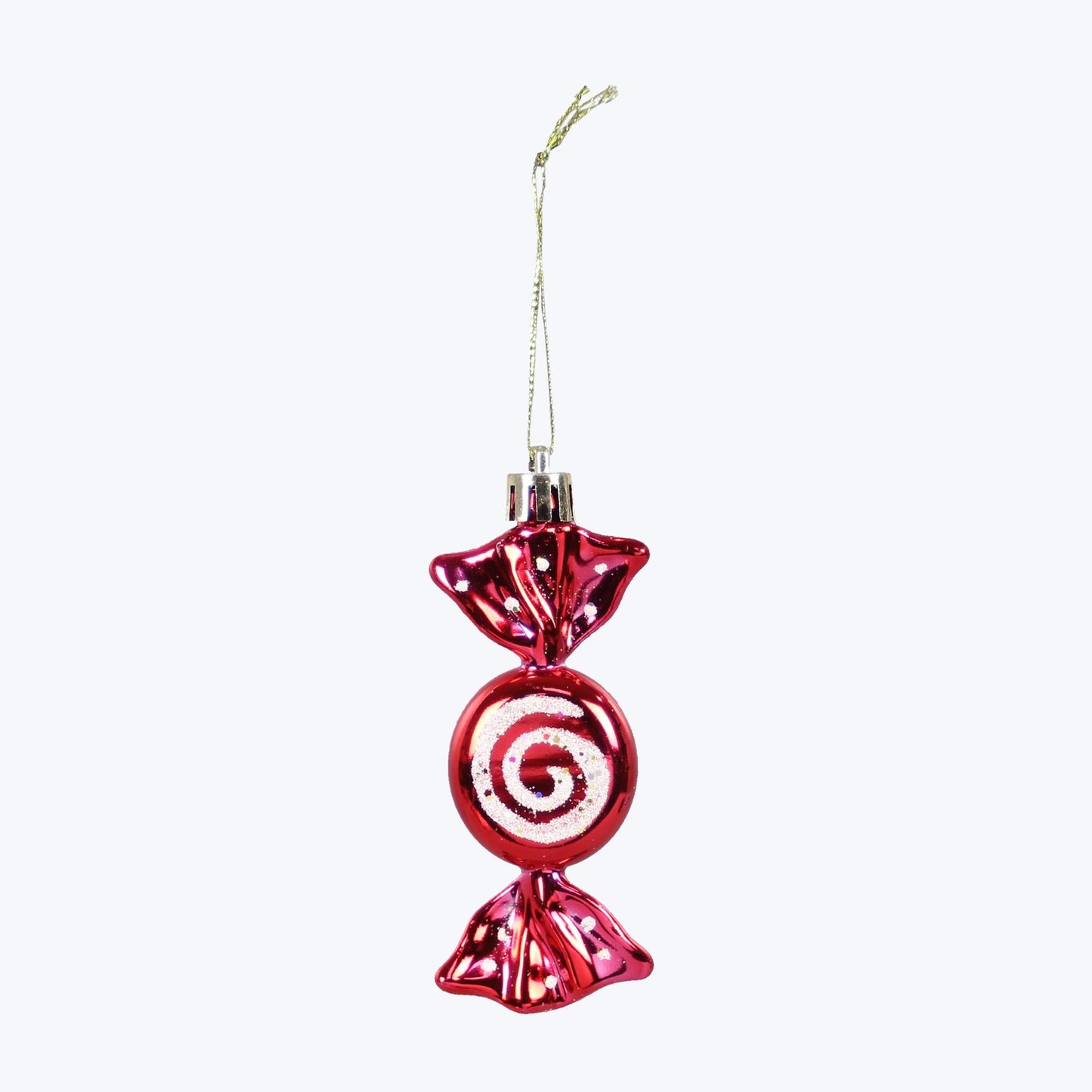 YI Christmas Decor - Plastic Whimsy Red White Candy Ornament 6pc Set