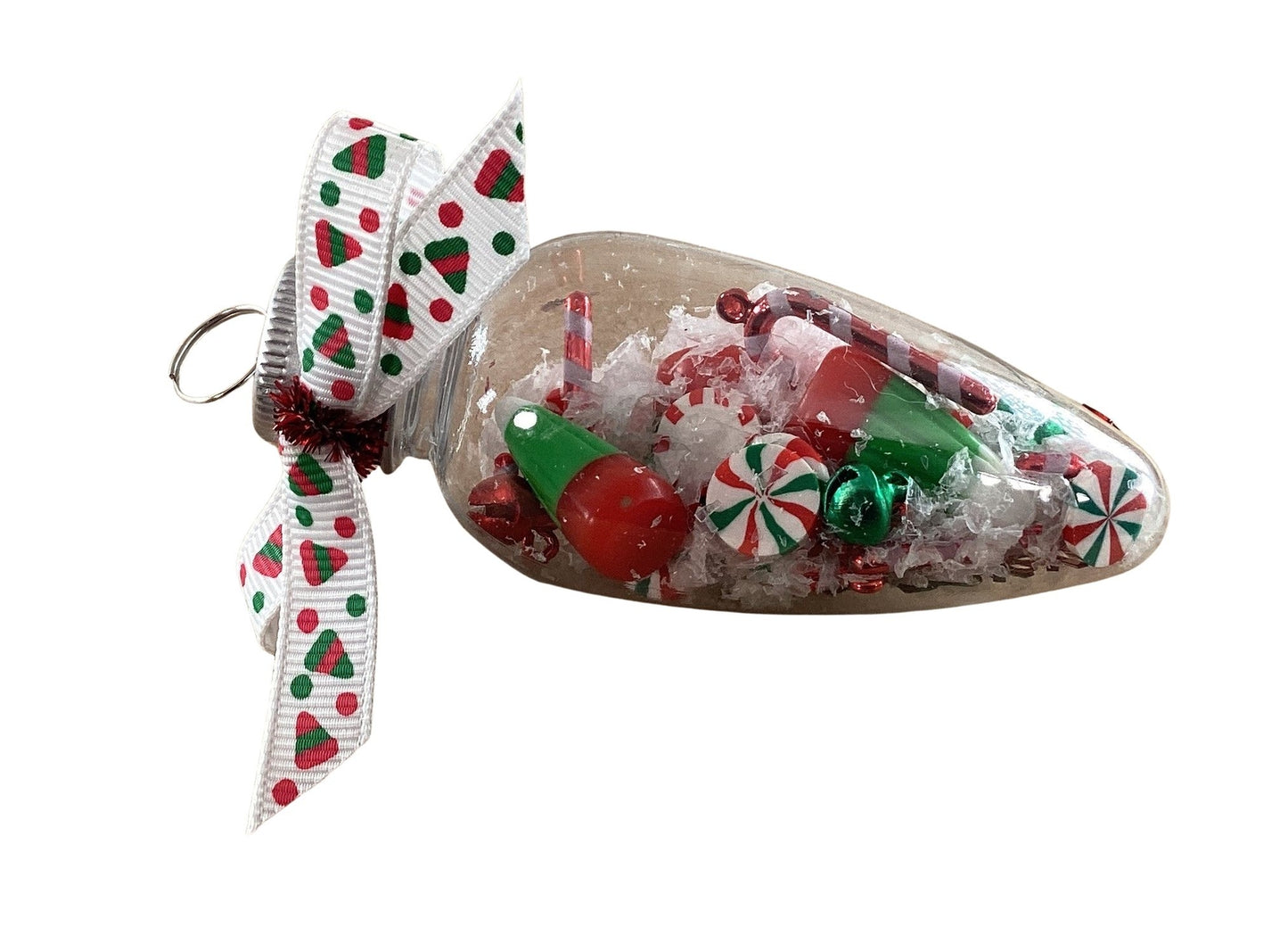 AGD Christmas Decor - Light Bulb Filled Candy Corn Cane Ornaments 10pc