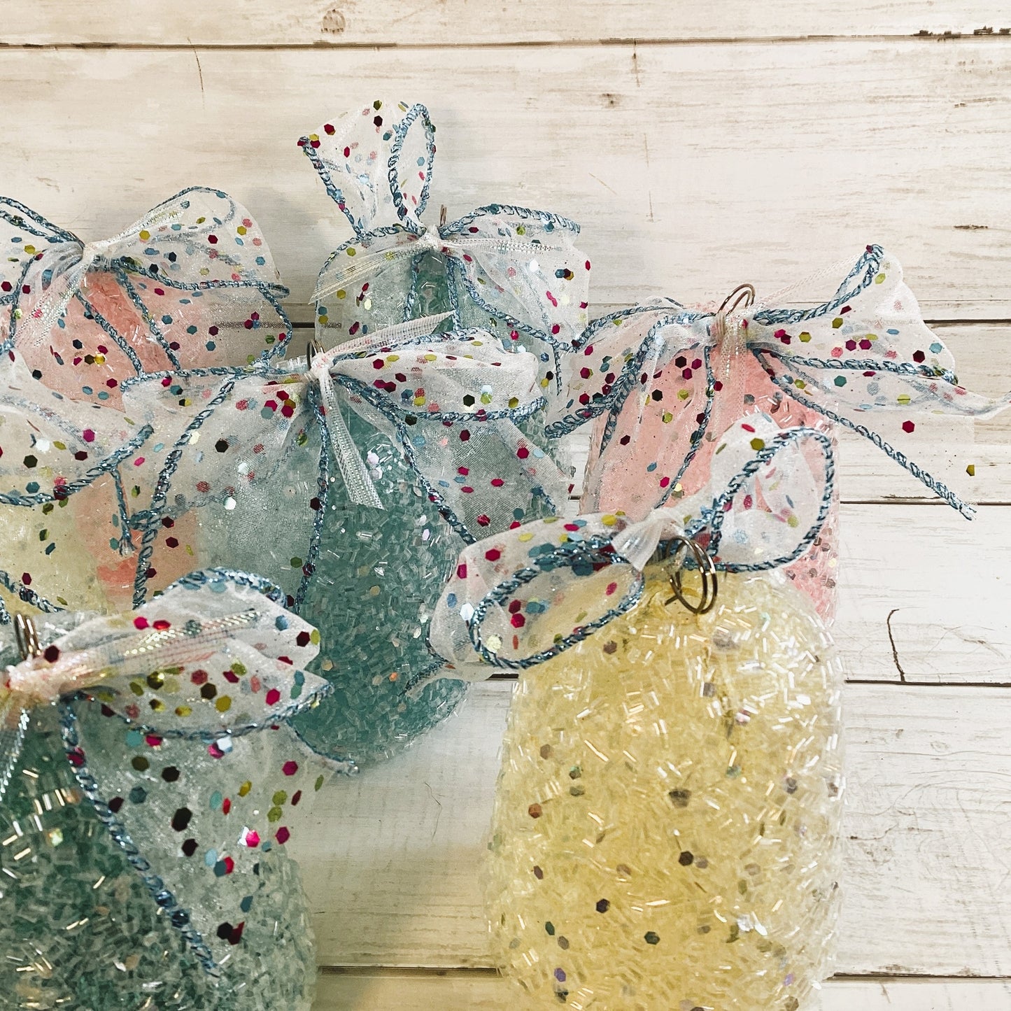 AGD Christmas Decor - Pastel 4-inch Gumdrop Ornaments 9pc Set