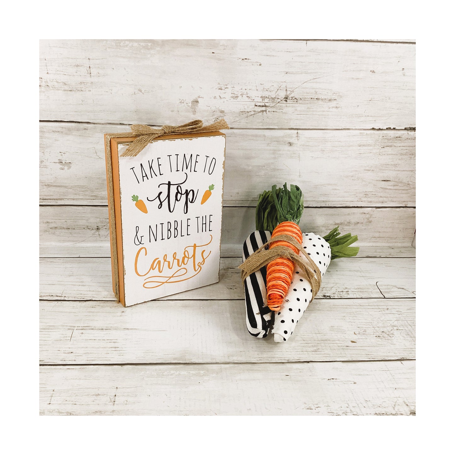 AGD Easter Spring Decor - Nibble The Carrots Bunches Tier Tray 2pc