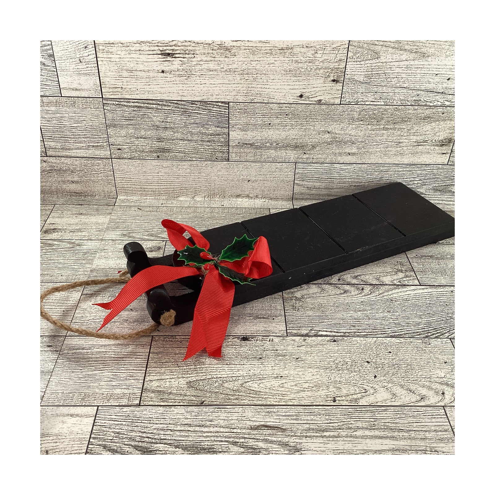 AGD Christmas Decor - Uffda Chunky Wood Gnome Sled Display 5pc