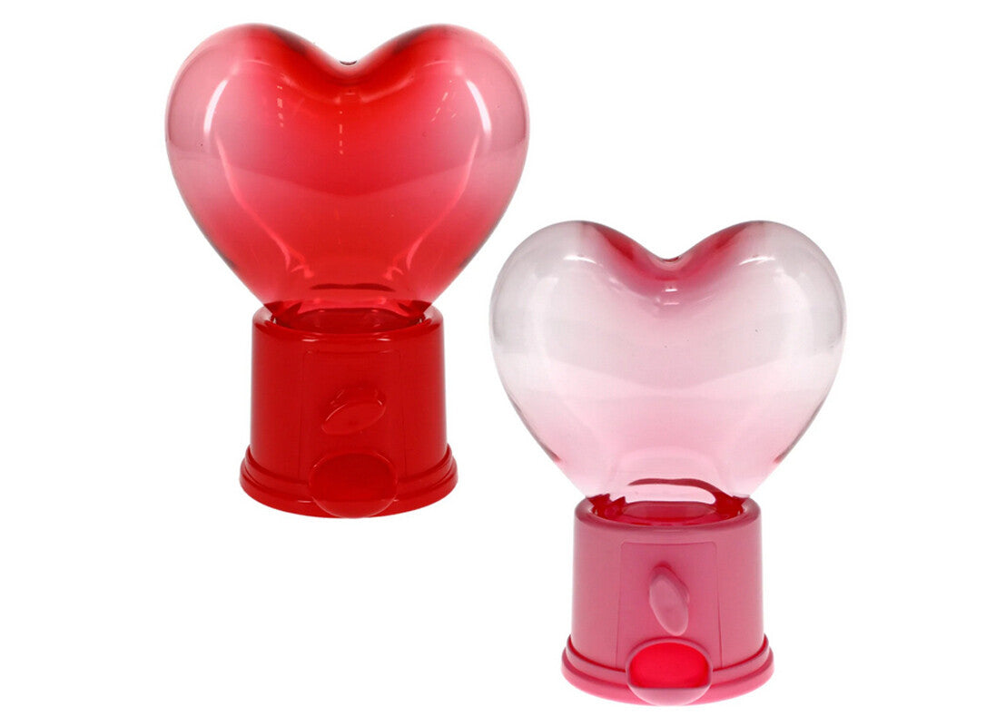 AGD  Valentines Craft Supply - Plastic Candy Snack Heart-Shape Dispenser 2pc Set