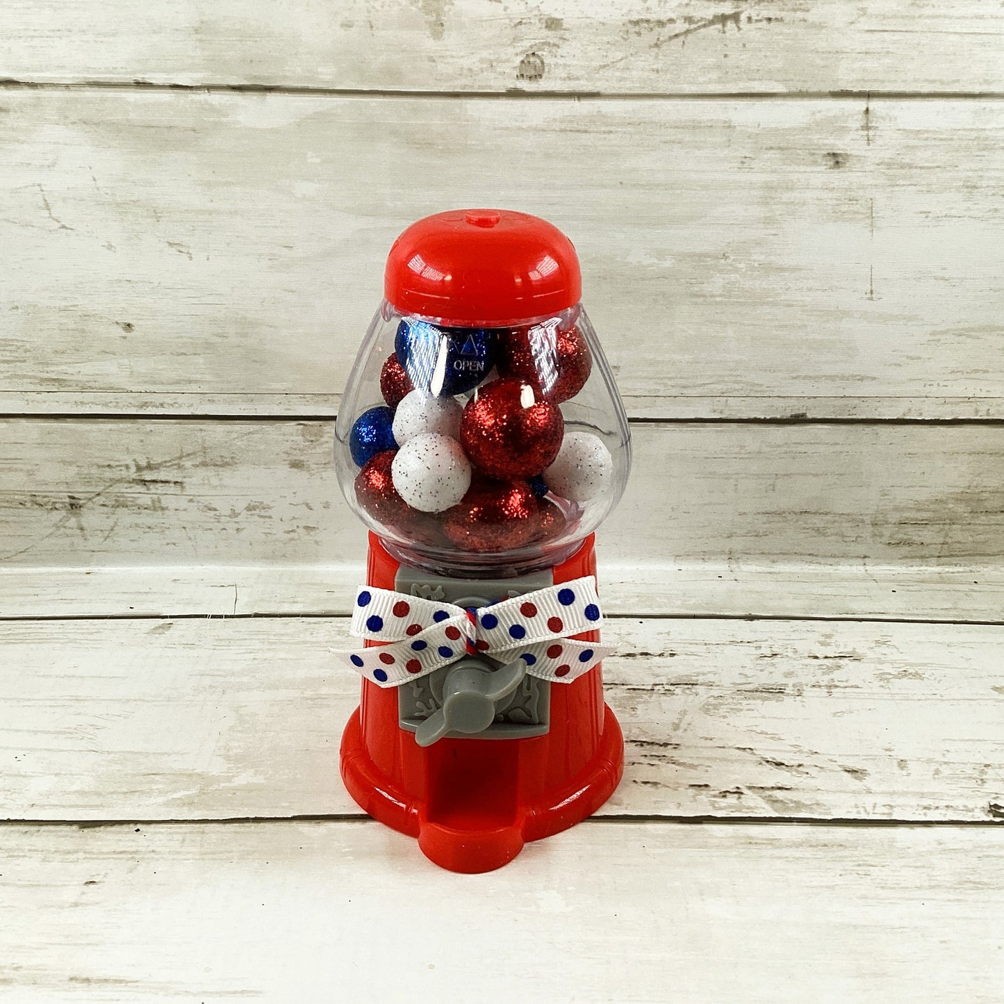 AGD Patriotic Decor - Gumball Machine Faux Ice Cream Tier Tray Display 2pc