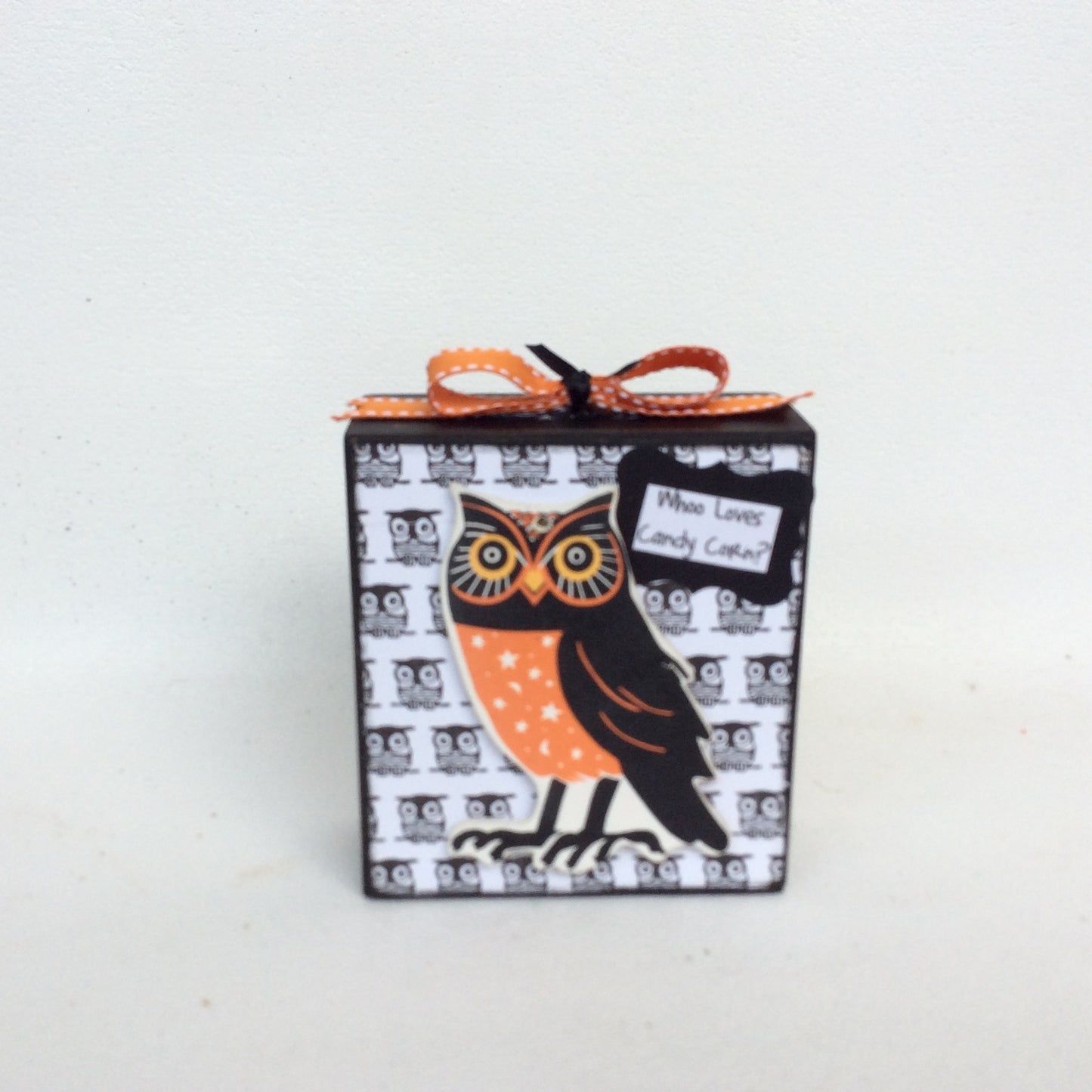 AGD Fall Decor - Whoo Loves Candy Corn Reversible Box Sign
