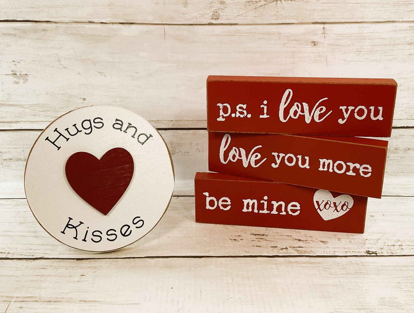CWI Valentines Decor - Love Be Mine Mini Sticks Easel Sign 4pc