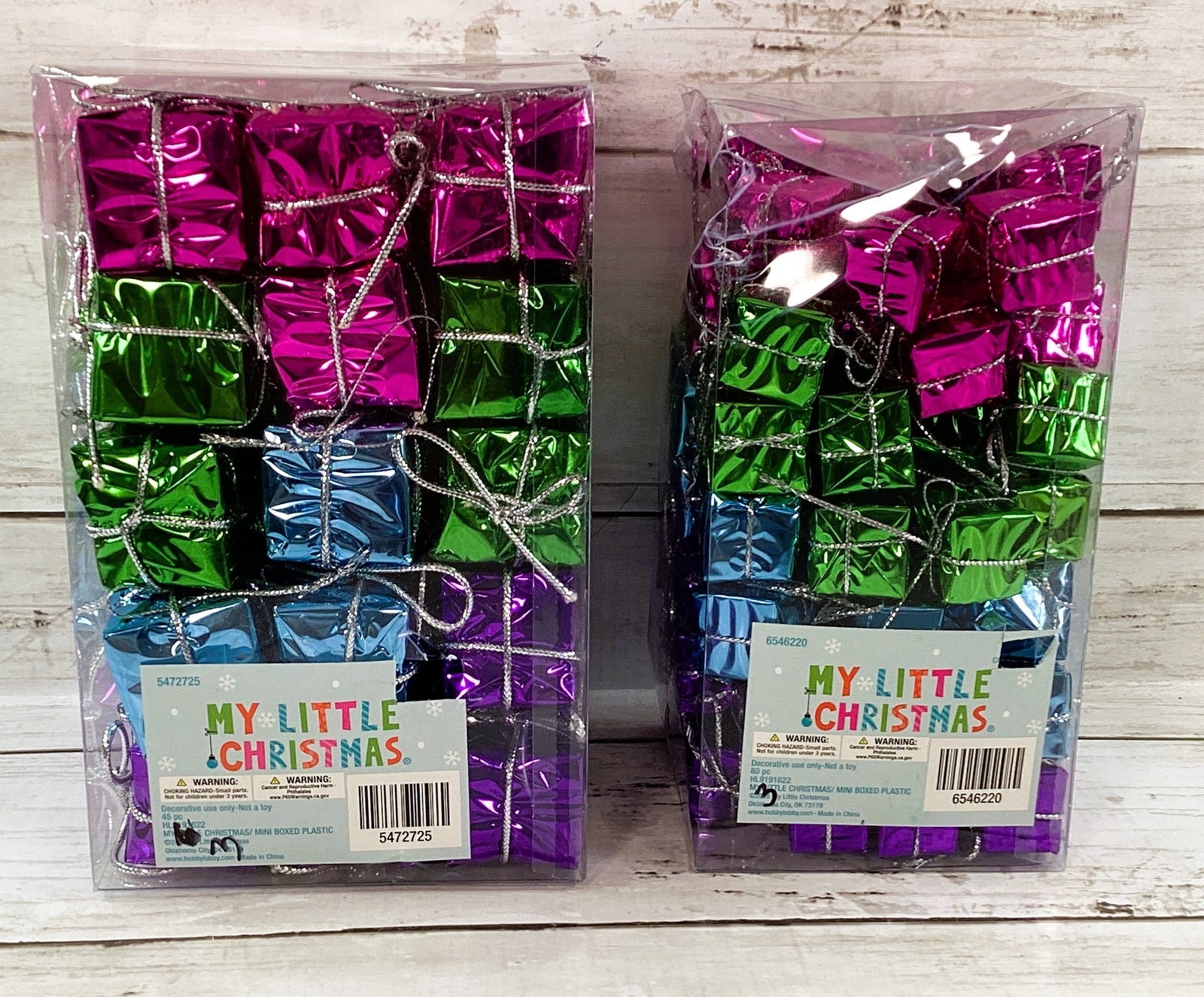 HL Christmas Craft - Miniature Bright Pink Blue Purple Green G