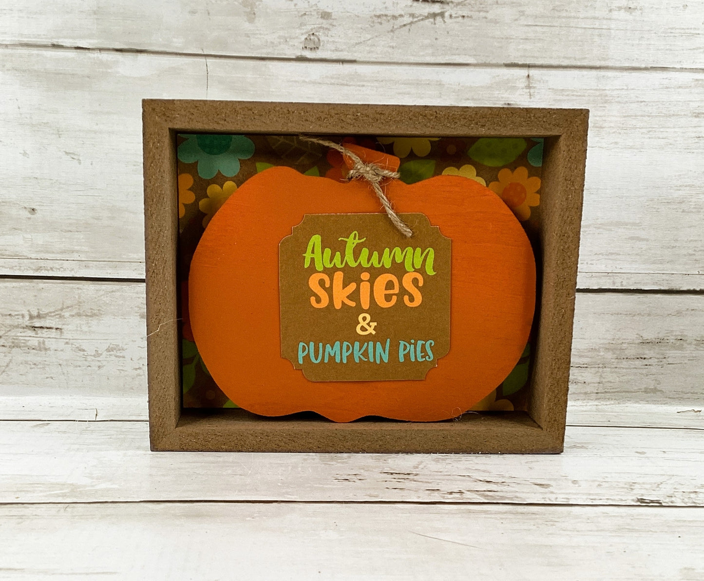 AGD Fall Decor - TGIF Thank God It's Fall Reversible Box Autumn Skies Sign