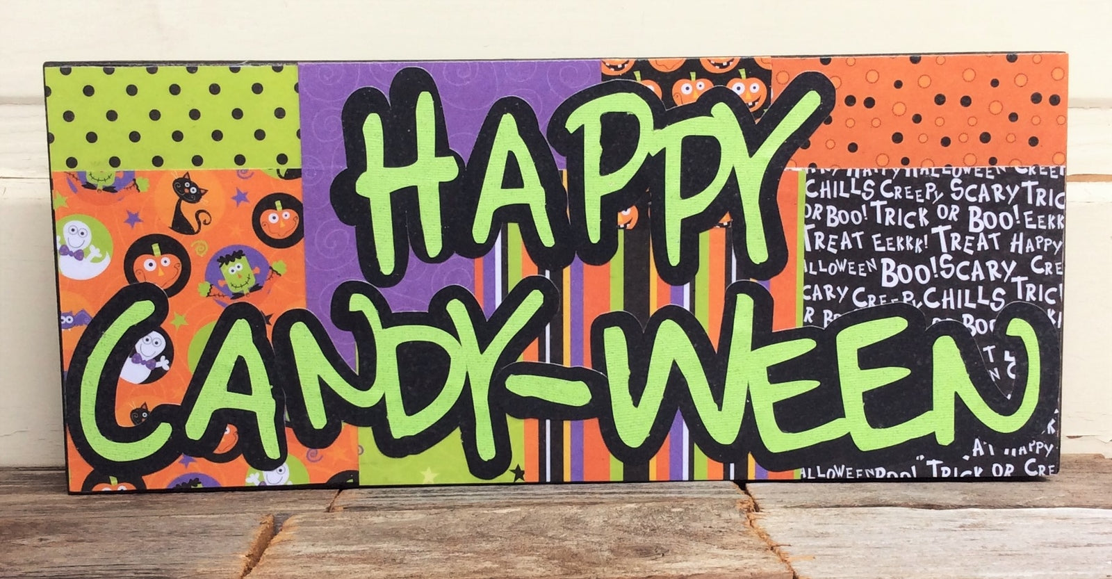 AG Designs Halloween Decor - Plaque Happy Candy-Ween #82403