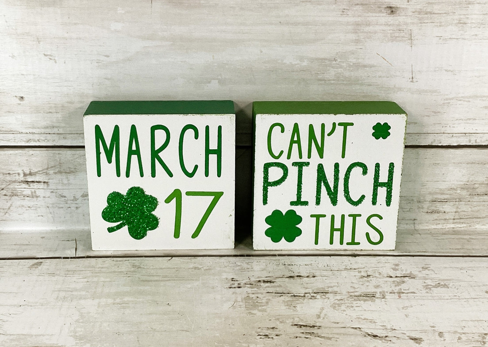 HL St Patrick's Decor - Wagon Shamrock March 17th Tier Tray 4pc Set