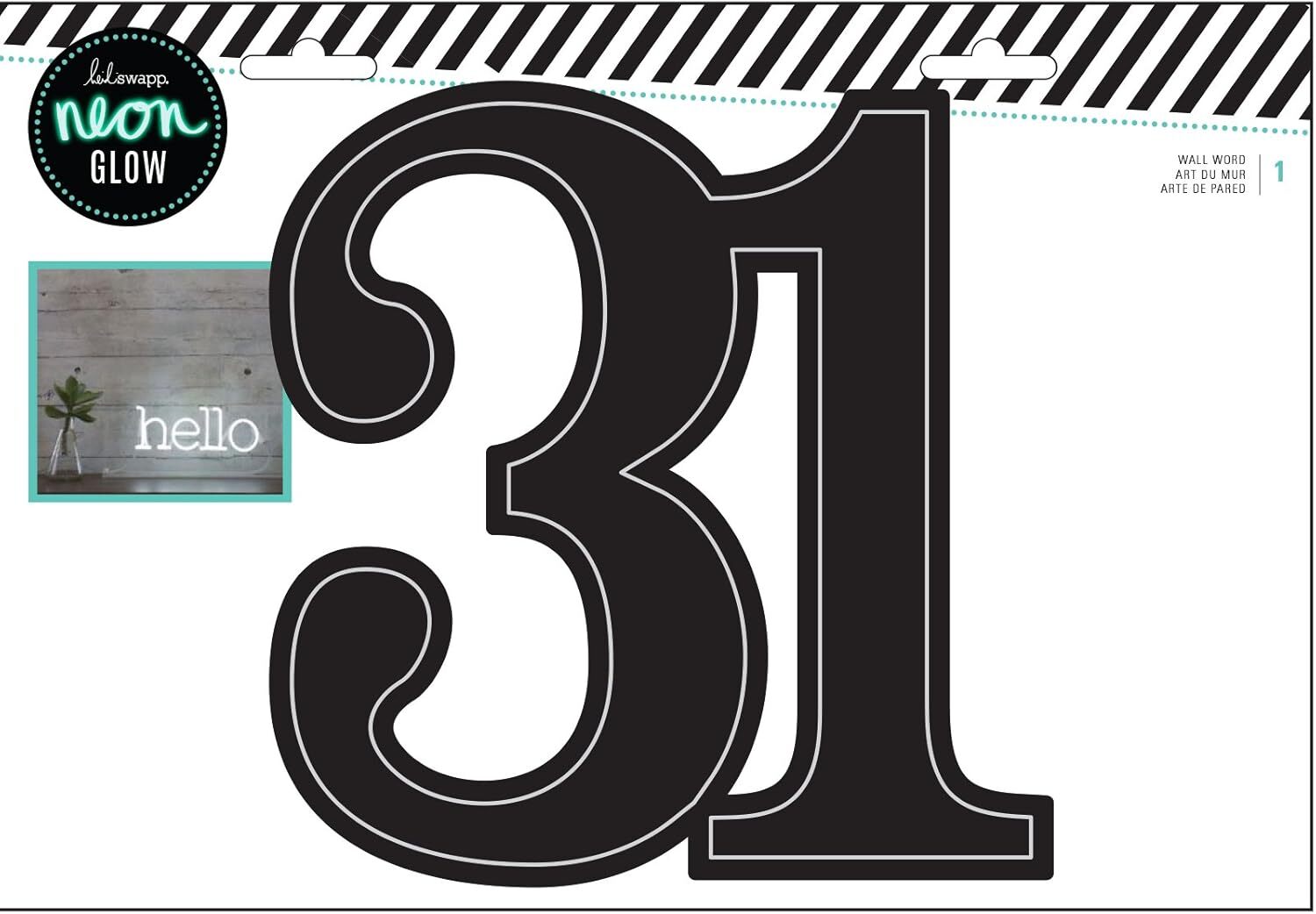 Heidi Swapp Halloween Craft Decor - 31 Neon Light Sign Base 14-inch