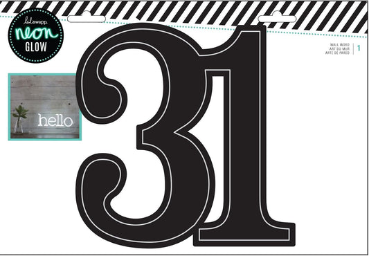 Heidi Swapp Halloween Craft Decor - 31 Neon Light Sign Base 14-inch