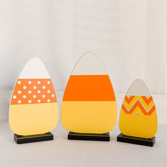 Adams & Co. Halloween Decor - Candy Corn Design 3pc. Set