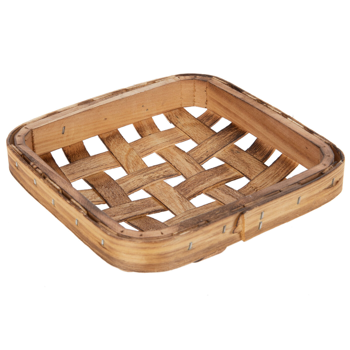 HL Easter Decor - (1) DIY Natural White Tobacco Basket 6 x 6-inch