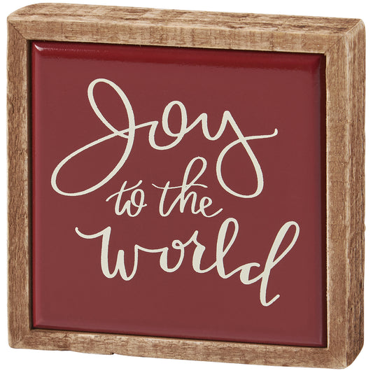 PBK Christmas Decor - Joy To The World Mini Tier Tray Sign