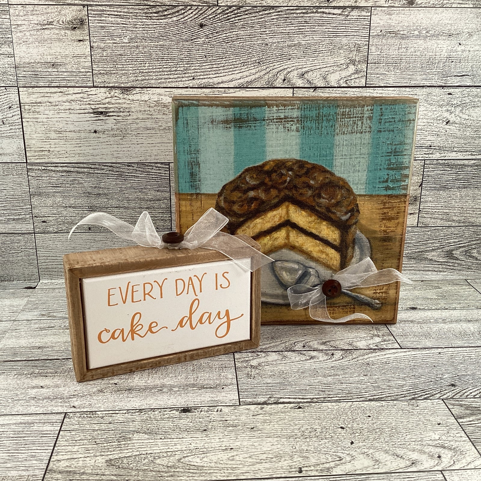 AGD  Home Decor - Cake Dessert Kitchen Tier Tray Decor 2pc Set