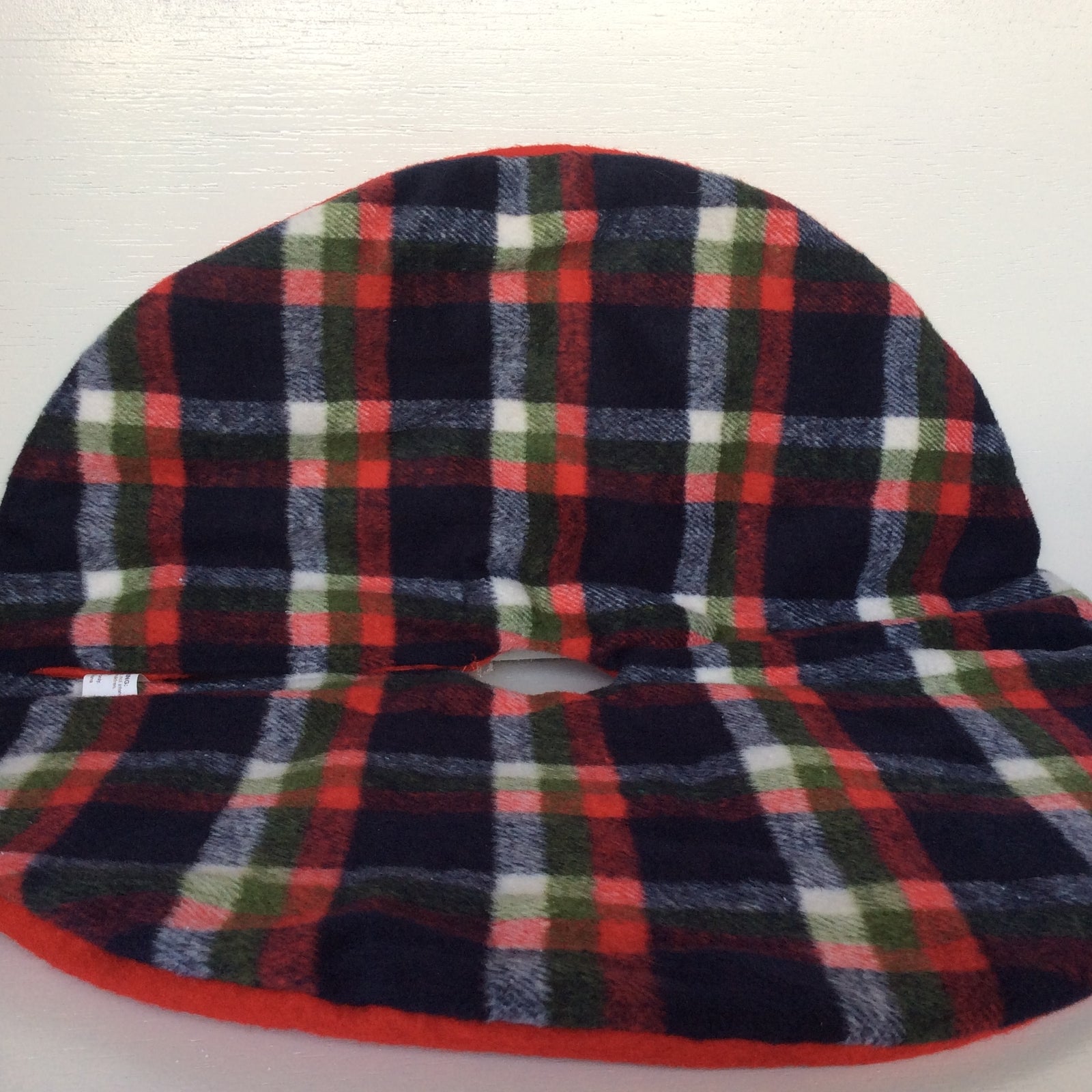 HL Christmas Tree Skirt - Small Traditional Flannel Plaid 18-inch