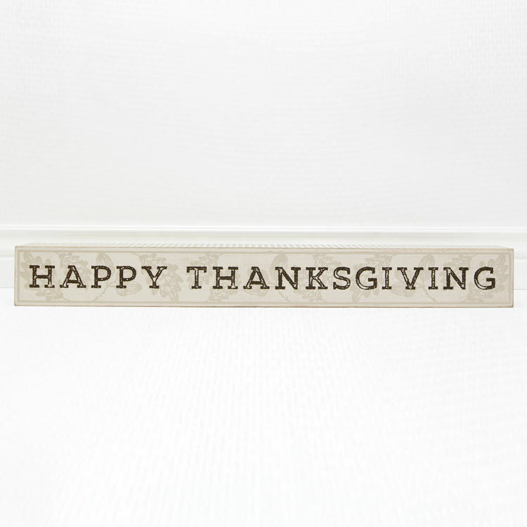 Adams & Co Fall Decor - Happy Thanksgiving Wood Mantle Sign