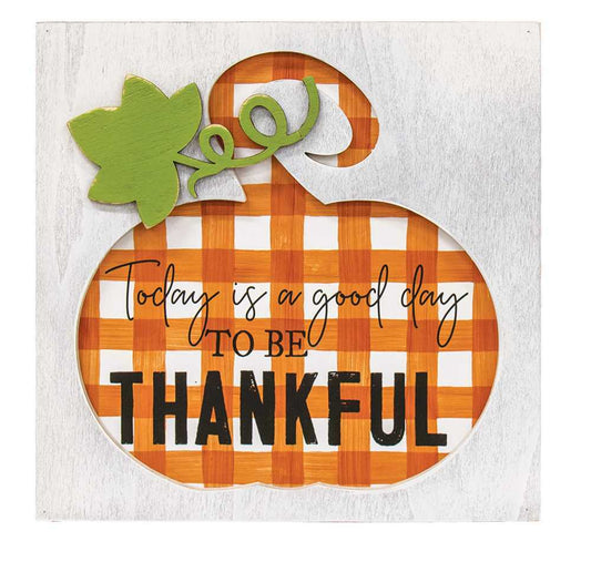 CWI Fall Decor - Good Day To Be Thankful Wood Box Sign