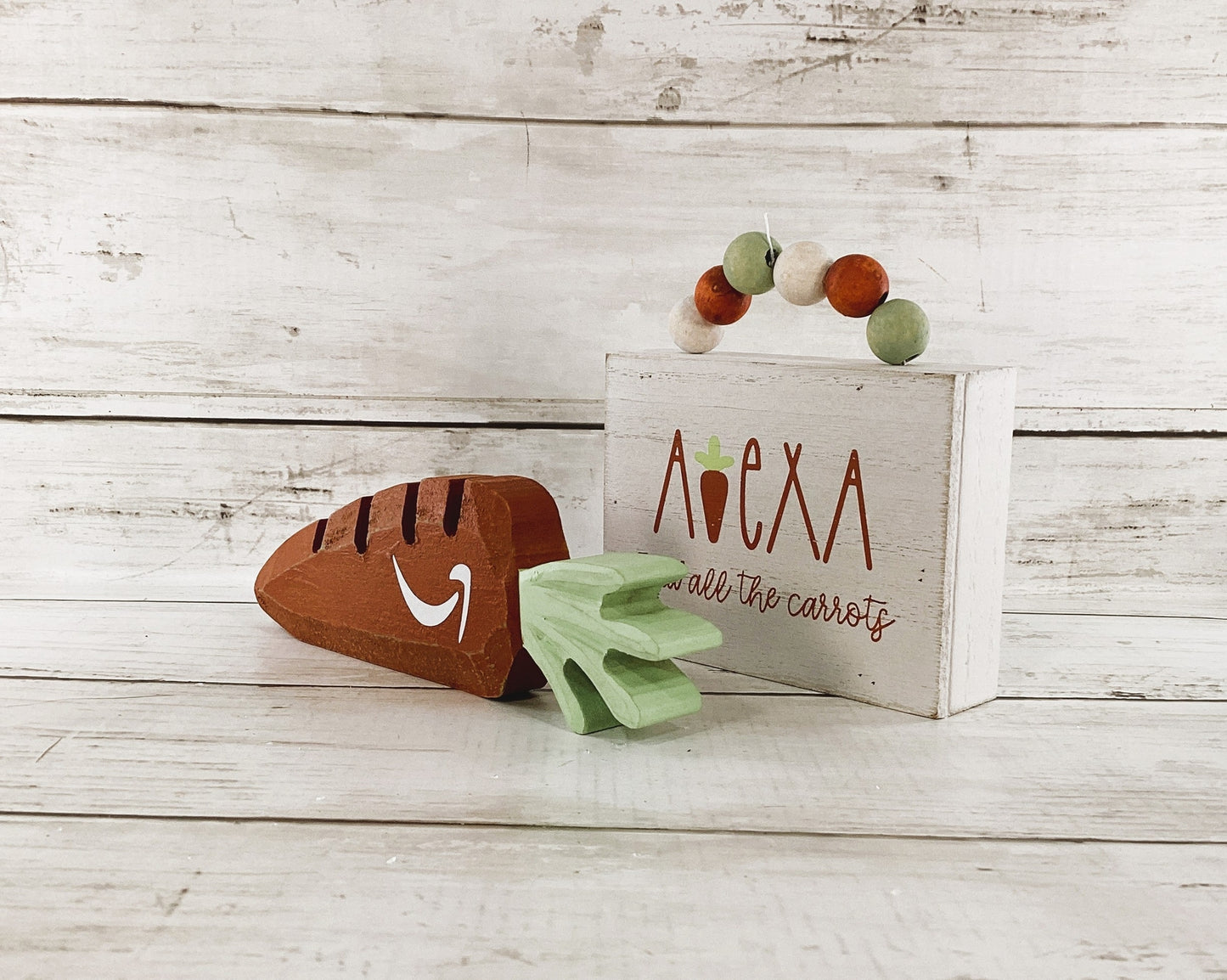AGD Easter Decor - Alexa Show Me the Carrots Sign Chunky Sitter 2pc