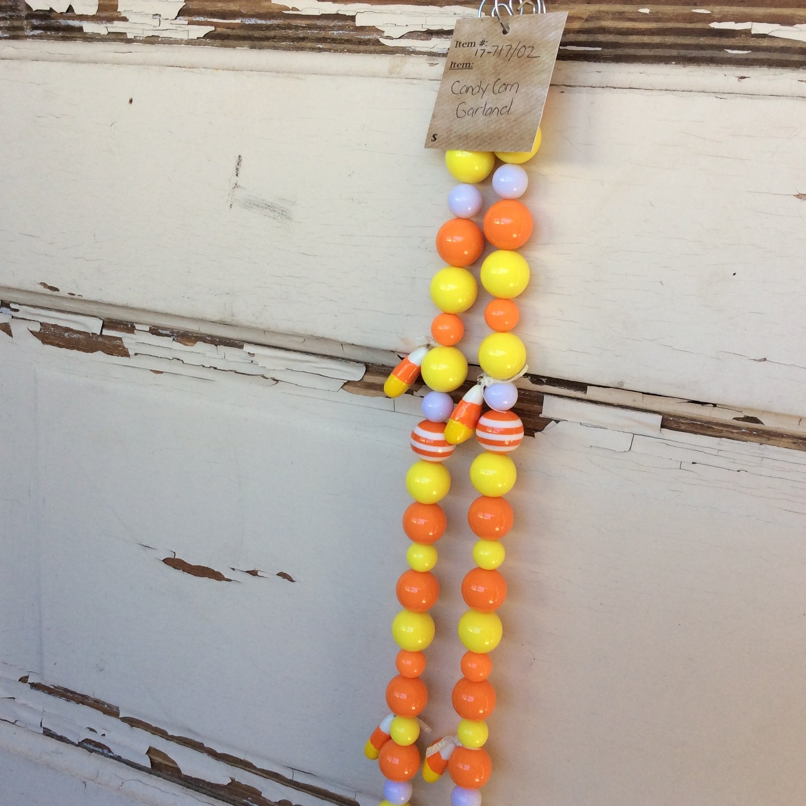 AGD Halloween Decor – Candy Corn Chunky Bead String Garland