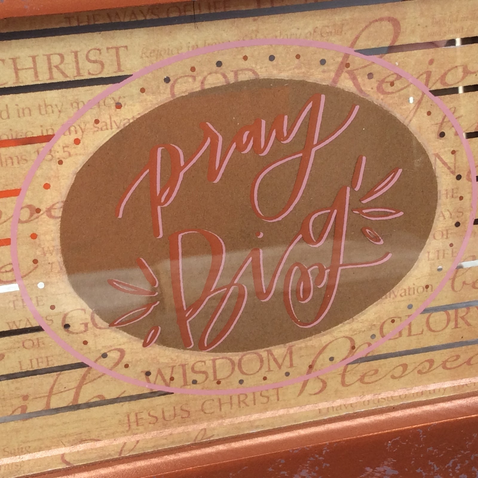 AGD Inspiration Decor - Pray Big Glass Sign Pastor Appreciation Gift