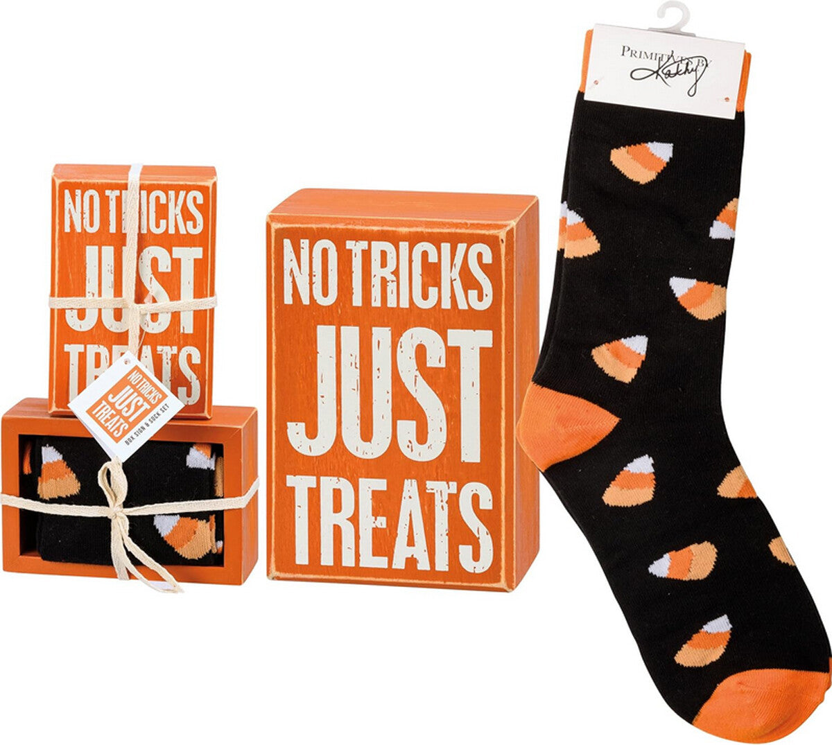PBK Halloween Decor - Treat Treat Sign Socks Gift Set