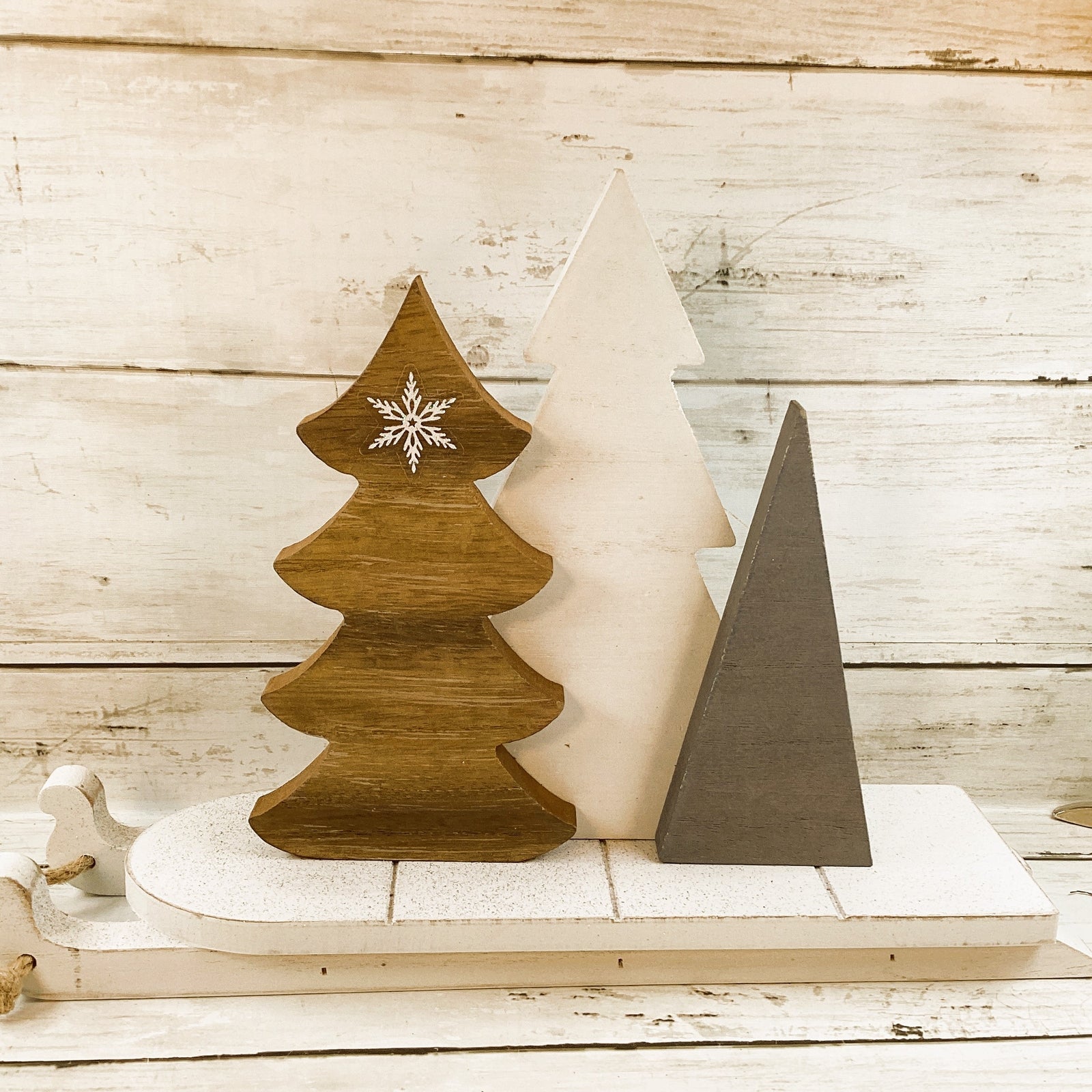 AGD Christmas Decor - Snarky AZ Delivery Driveway Sled Reindeer Trees 4pc