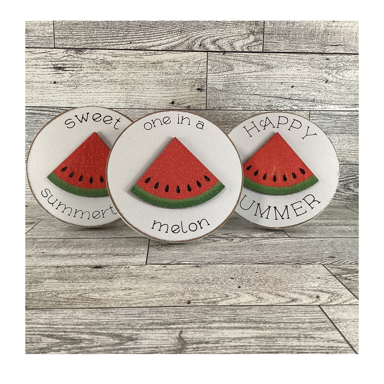 AGD Summer Decor - Watermelon Theme Tier Tray Decor 8pc Set