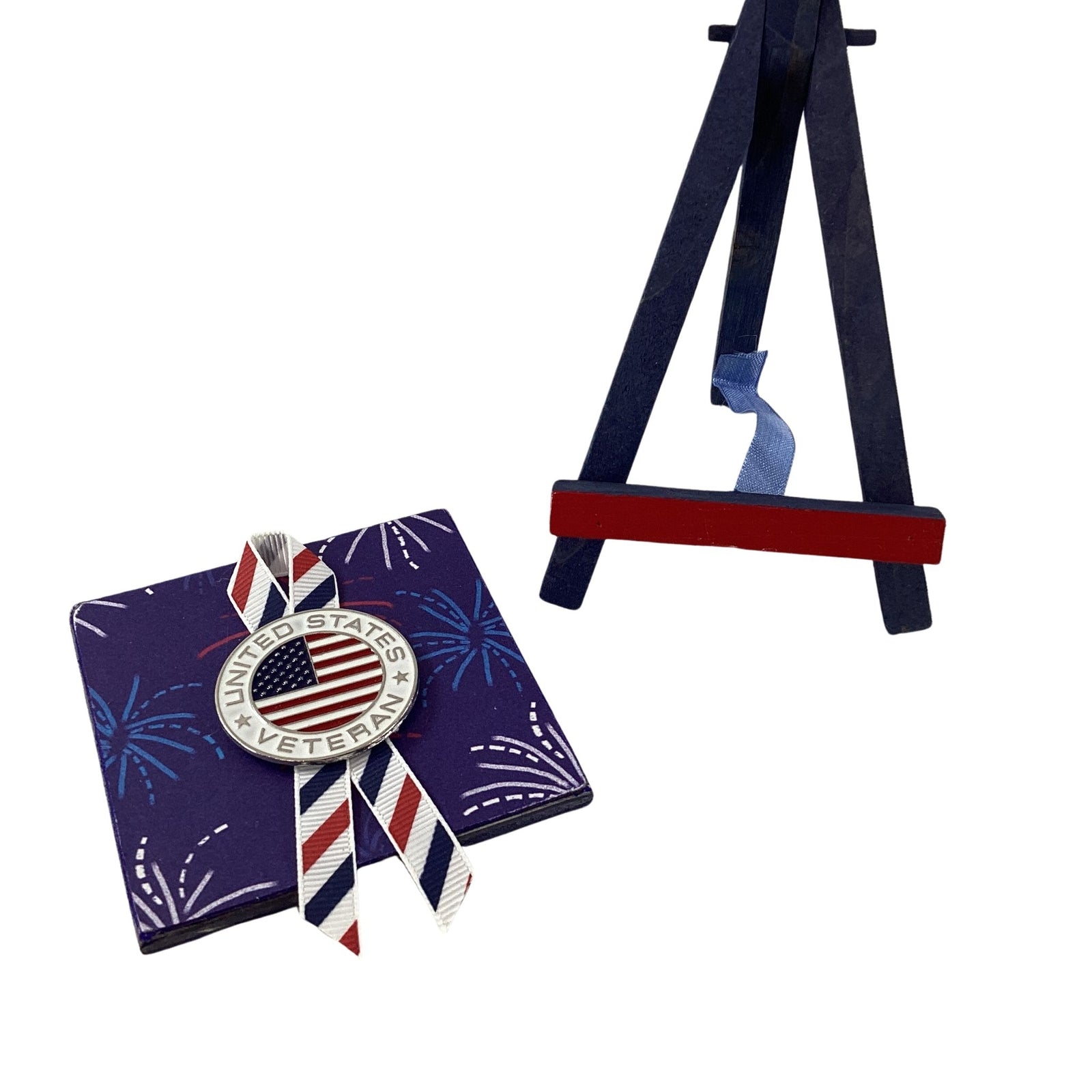 AGD Patriotic Decor - United States Veteran Mini Easel Tier Tray Sign