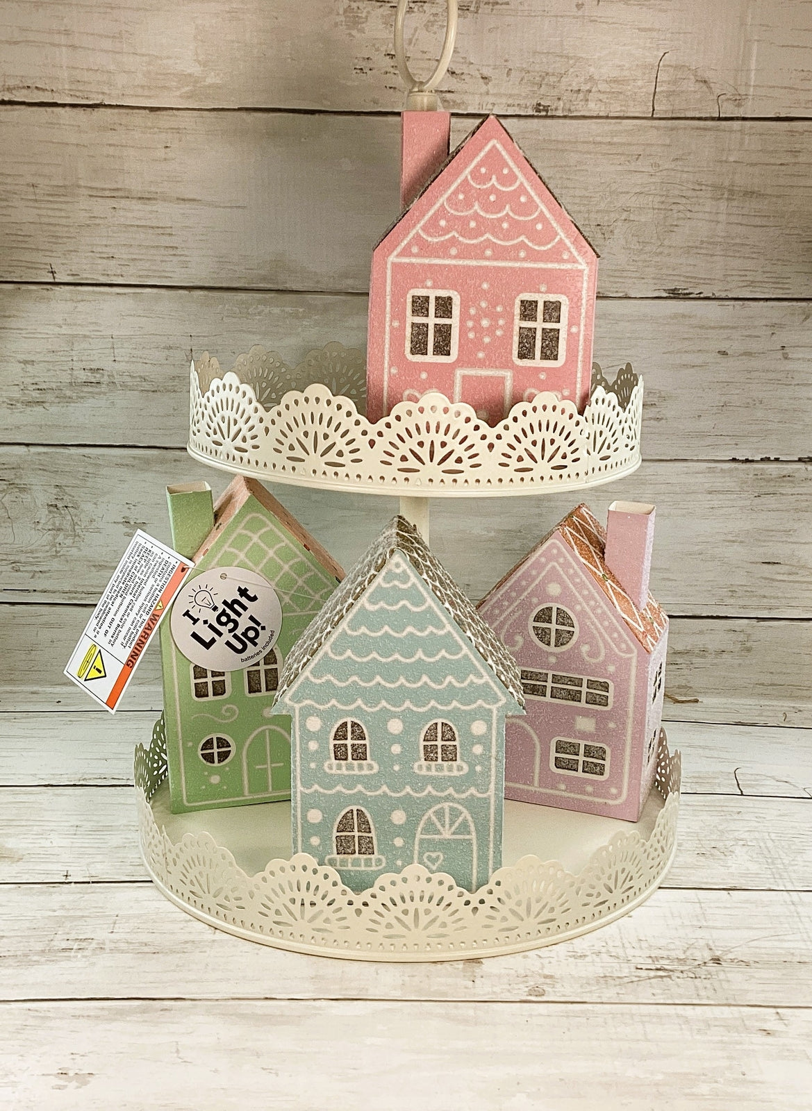 HL Christmas Decor - Paper Mache Light-Up Gingerbread House