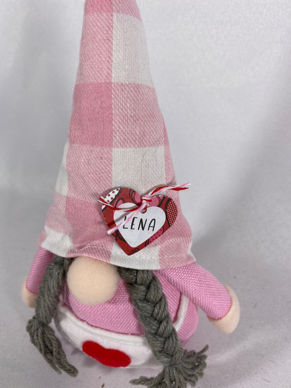 AGD Valentines Decor - Lena Fabric Gnome One Like You Box Sign 2pc