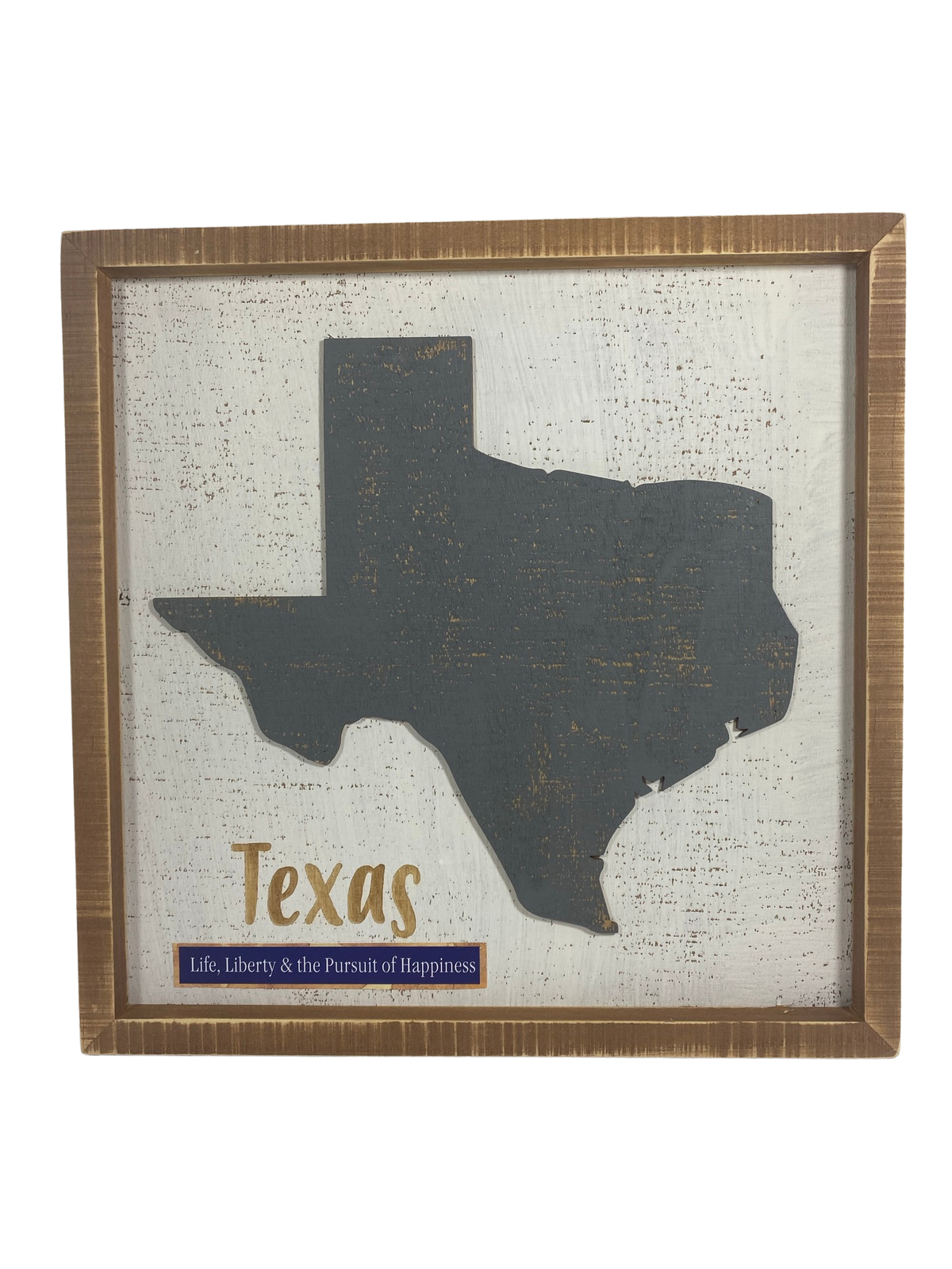 AGD Patriotic Decor - Pursuit of Liberty Texas 3-D Wood Box Sign