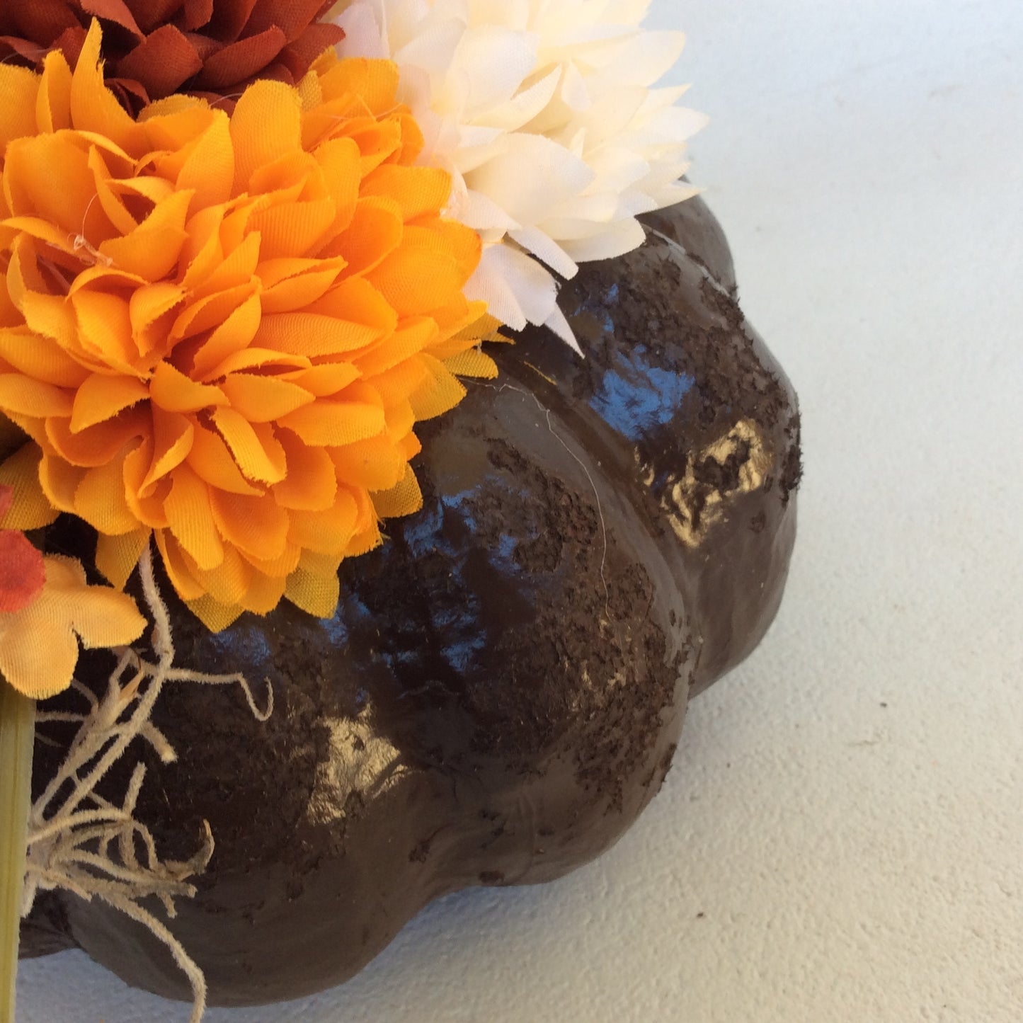 AGD Fall Decor - Happy Thanksgiving Artificial Pumpkin Floral Display
