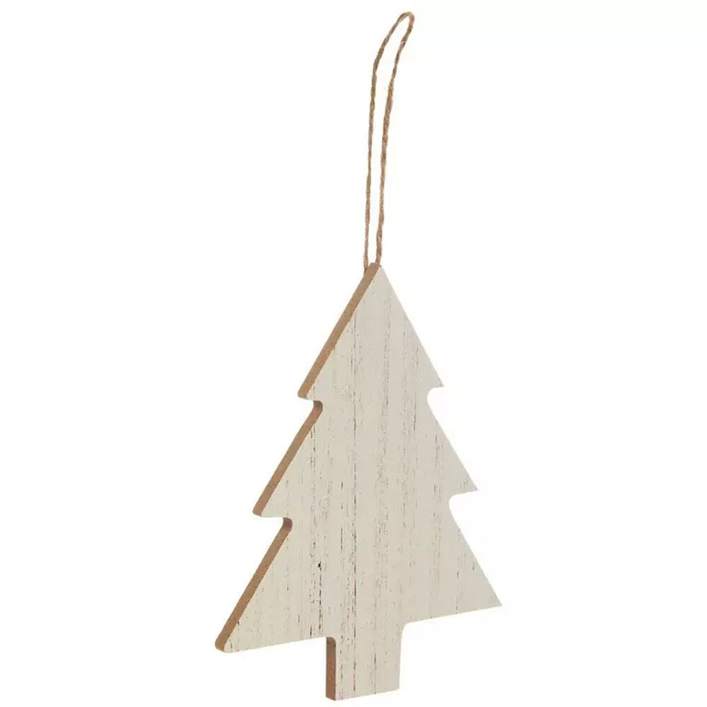 HL Christmas Decor - DIY Whitewash Tree Ornaments 4pc Set