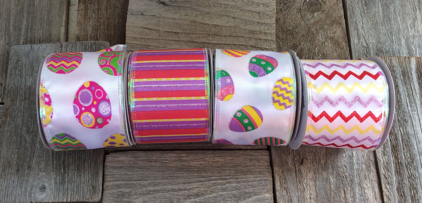 Darice Easter Decor - Easter Theme Satin Ribbon 4 rolls