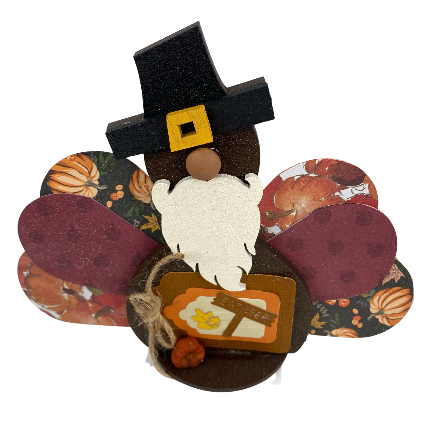 AGD Fall Decor - Eat Beef Turkey Gnome Sitter