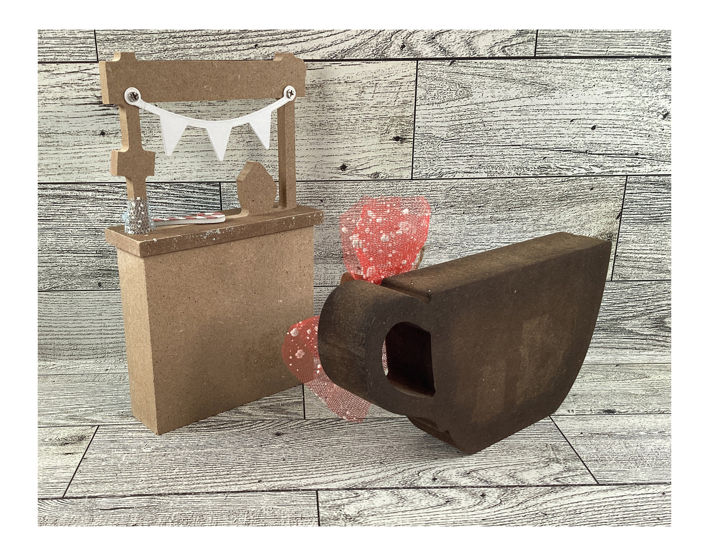 AGD Christmas Decor - Hot Chocolate Booth Tier Tray 4pc Set