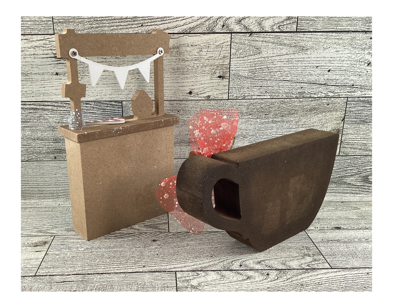 AGD Christmas Decor - Hot Chocolate Booth Tier Tray 4pc Set