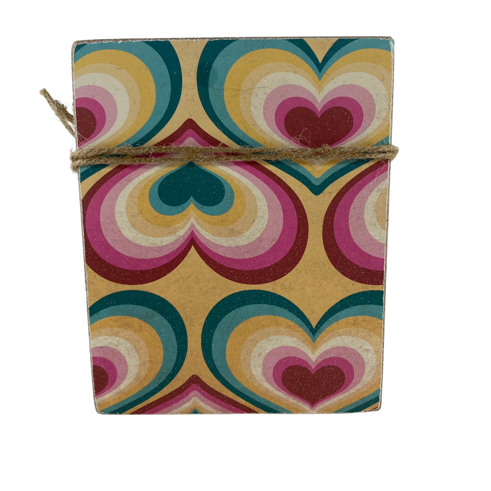 AGD Valentines Decor - Love & Hearts Reversible Block Sign