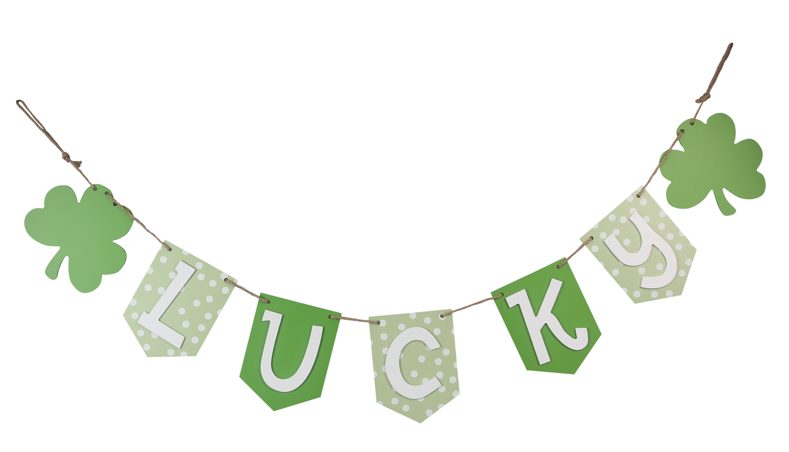  Saint Patrick Decor - Wood Lucky Shamrock Banner