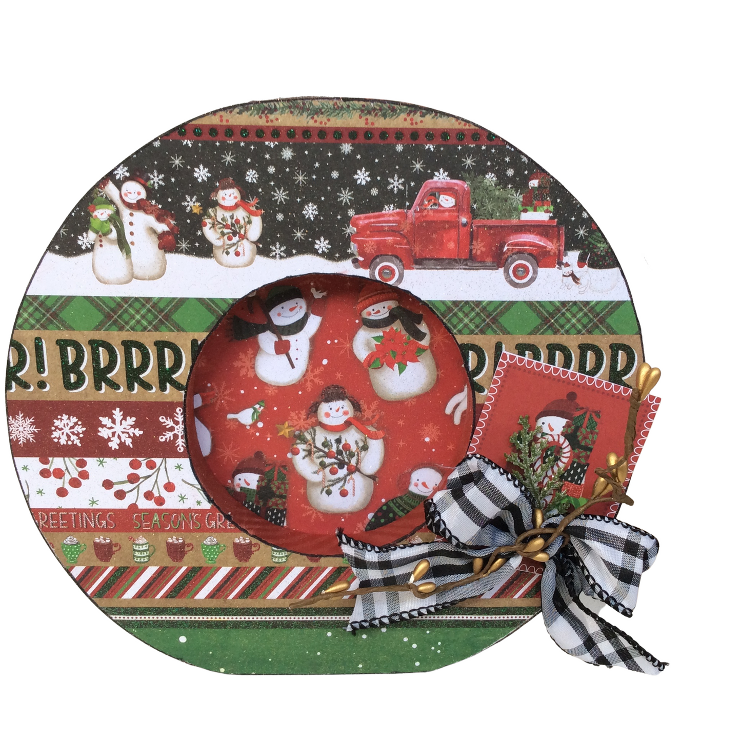 AGD Christmas Decor - Snowman Chunky Joy Letters Tabletop Sign