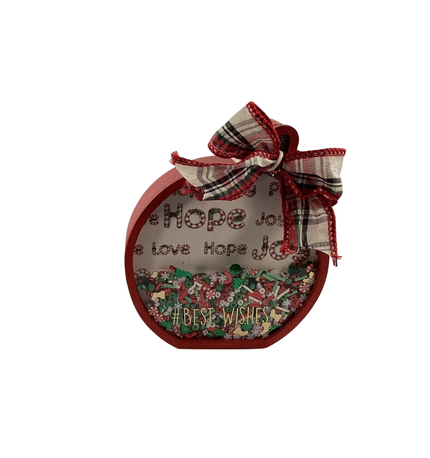 Christmas Decor -  Ornament Bulbs Chunky Wood Shaker Sitters 2pc Set