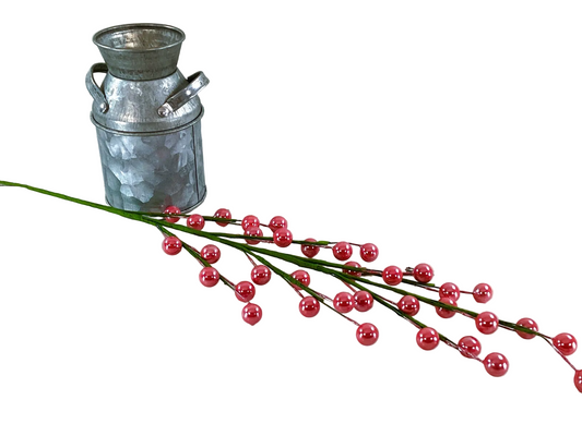 Darice Floral Supply - Rose Pink Berry Pearl Floral Spray Pick 12pc Set