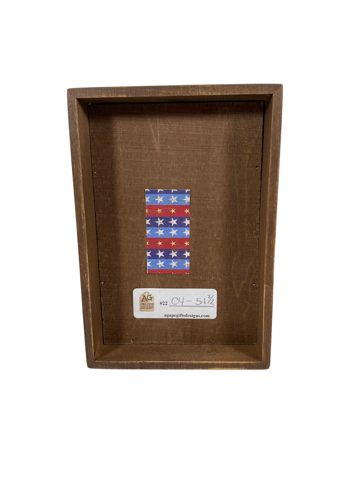 AGD Patriotic Decor - Grateful Nation For Soldier Veteran Inset Box Sign